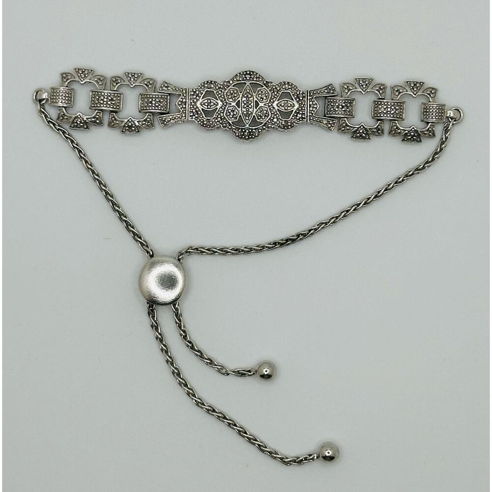 Sterling Silver Ross-Simon Diamond Bolo Bracelet